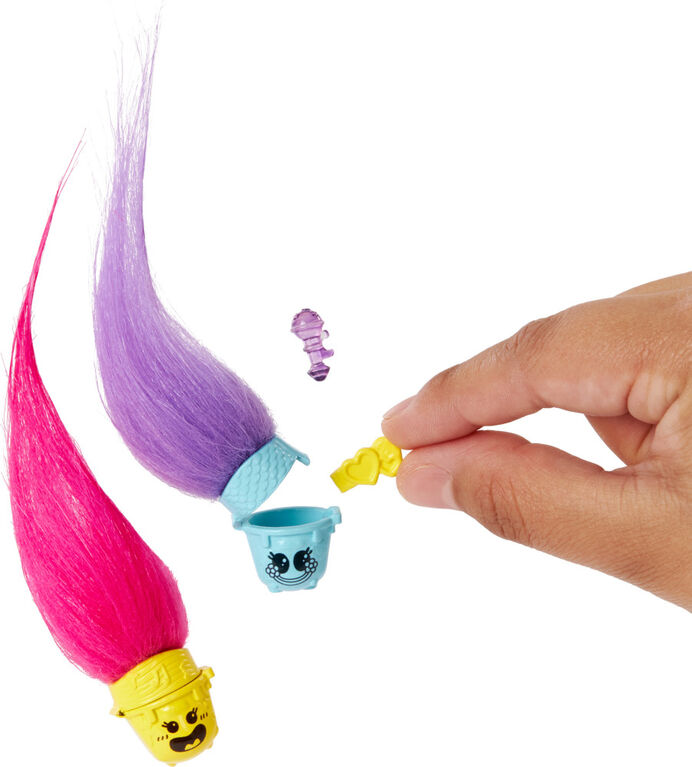 DreamWorks Trolls Band Together - Petite poupée - Hair Pops- Poppy